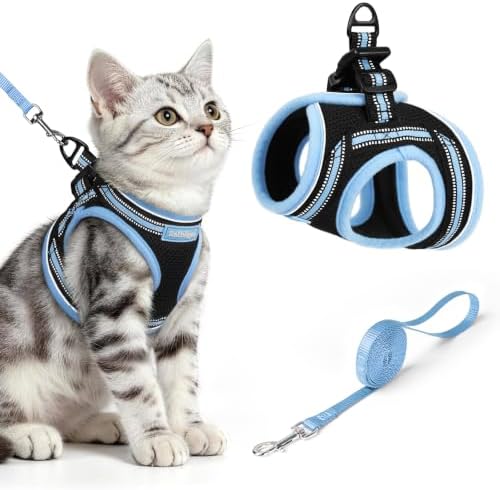 rabbitgoo Cat Harness and Leash Set, Step-in Soft Vest by rabbitgoo