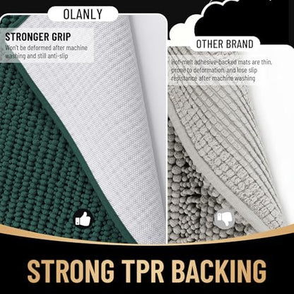 OLANLY Thick Chenille Large Bathroom Rugs Mats 44x32 - Image 5