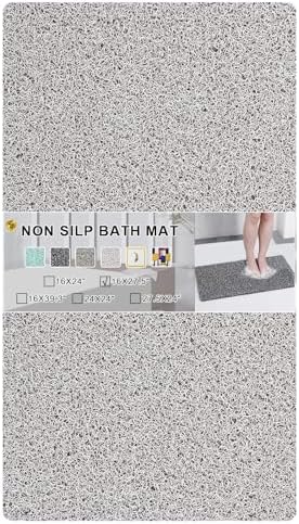 Nonslip Bathtub Mat, Anti Slip Bath Mat 0.6" Extra Thick, Quick Dry Bath Tub by Rzoysia