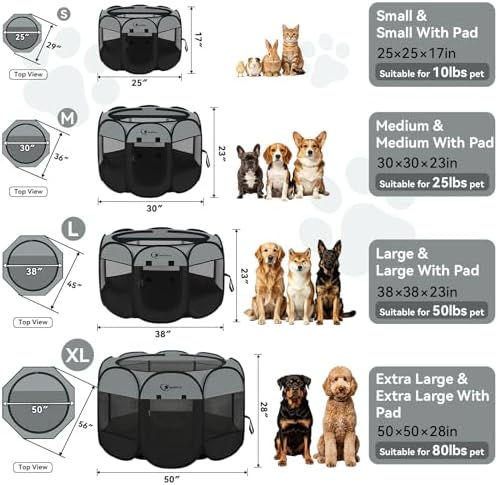 Siedihit Dark Grey Puppy Playpen - Image 2