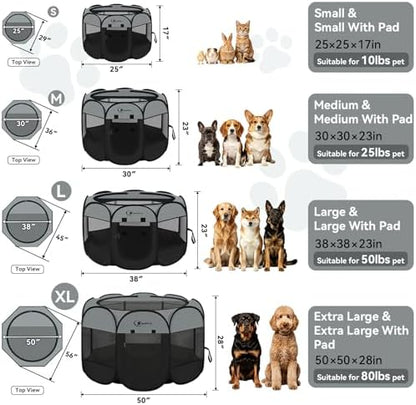 Siedihit Dark Grey Puppy Playpen - Image 2