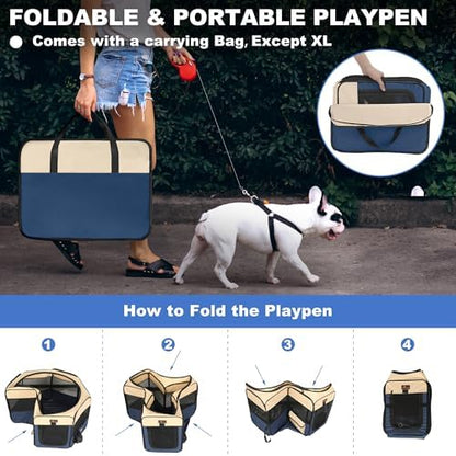 Aivituvin Dog Playpen, Foldable Pet Play Pens - Image 4