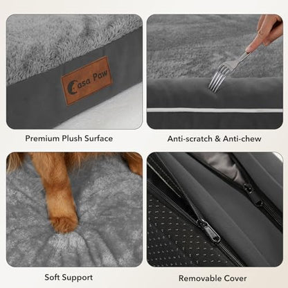 Waterproof Orthopedic Dog Bed for Large Dogs, Dark Grey - Image 6