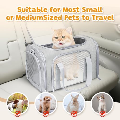 Large Cat Carrier Soft Up to 28 Lbs, Breathable Pet Bag - Image 6