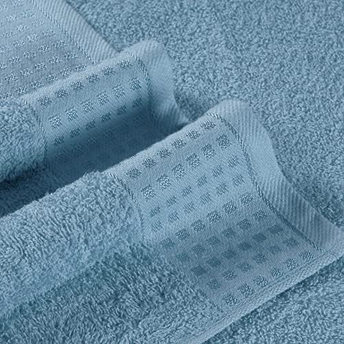 GLAMBURG 100% Cotton Ultra Soft 6 Pack Towel Set, Contains 2 Bath Towels 28x55 - Image 2