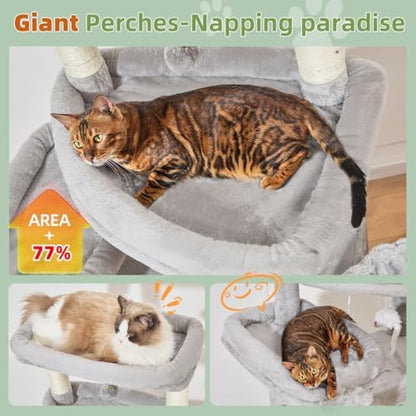 Taoqimiao Heavy-Duty Cat Tree, 71 in Cat Tower - Image 3