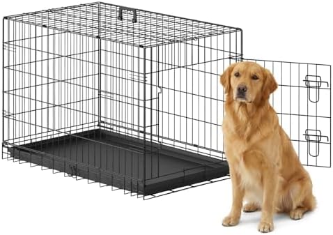 FDW | 36" Foldable Metal Dog Crate | Black | Cage by FDW