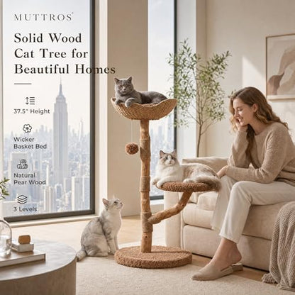 MUTTROS Modern Wood Cat Tree - Image 5