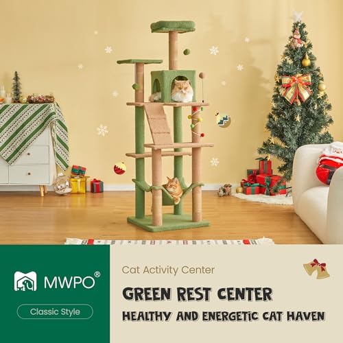 MWPO 63.8 Inches Green Cat Tree - Image 2