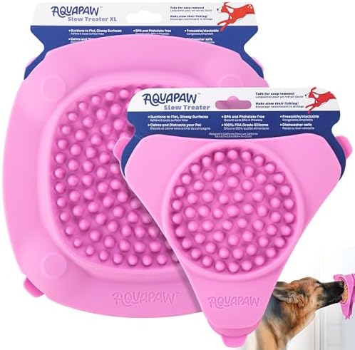 Aquapaw Lick Mat for Dogs 2-Pack XL & Small, Suction Cup Dog Slow Feeder Pad & by Aquapaw