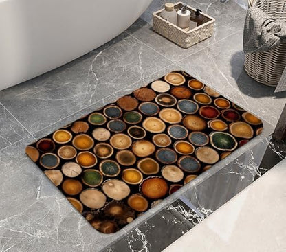 Memory Foam Bath Mat Flannel Non-Slip Floor Carpet 29x17in - Image 4