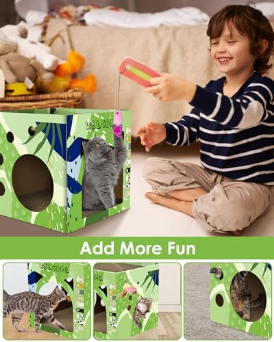 Bissap Cat Cardboard House, Large Thickened Play House - Image 4