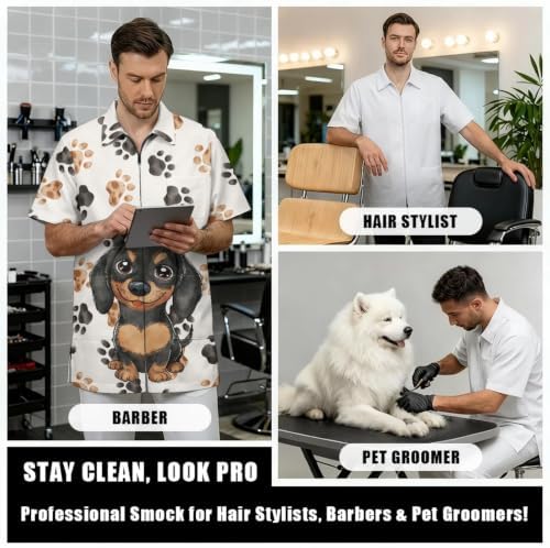 Funny Print Barber Jackets & Smocks - Image 6