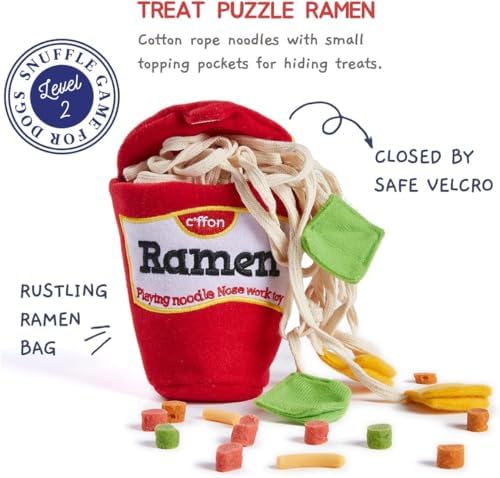 CHEWFFON Dog Puzzle Toy, Interactive Treat Hiding Enrichment Crinkle Toy - Image 3