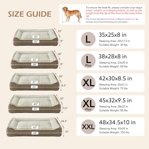 JOEJOY XL Orthopedic Dog Beds Large Size Dog, Extra Thick Big Dog Couch Bed - Image 3