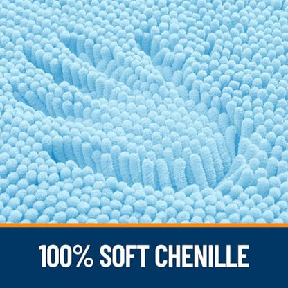 OLANLY Toilet Rugs U-Shaped 20x20, Soft Absorbent Chenille Contour Rugs - Image 3