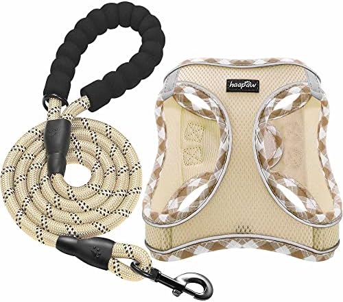 haapaw Dog Harness with Leash Set, No Pull Adjustable Reflective Step-in Puppy by haapaw