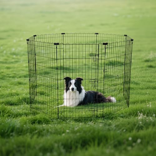 Amazon Basics Foldable Octagonal Metal Exercise Dog Playpen, Indoor/Outdoor - Image 7