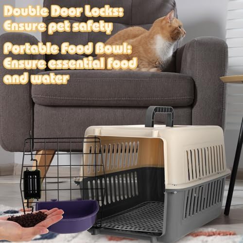 2 Set Hard Plastic Pet Carrier Breathable Dog Cat - Image 5