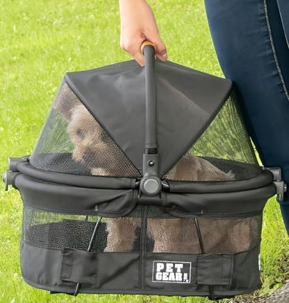 Pet Gear No-Zip View 360 Pet Carrier & Car Seat, Dark Charcoal by PetGear