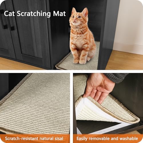 Dwanton Cat Litter Box Enclosure, - Image 5