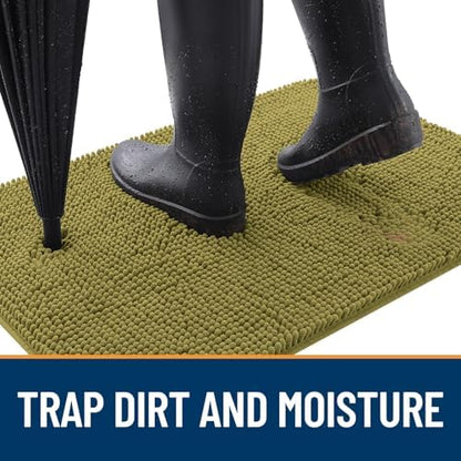 OLANLY Dog Door Mat for Muddy Paws 47x17, Super Absorbent Chenille Mud Mat - Image 2