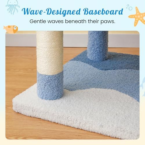 MWPO Ocean-Themed Cat Tree, 70.1-Inch Multi-Level Tall Tower - Image 4