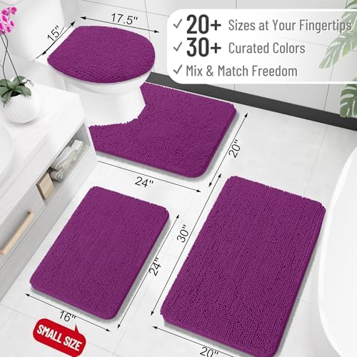 OLANLY Bathroom Rugs 34x21, Extra Soft Absorbent Chenille Bath Rugs - Image 2