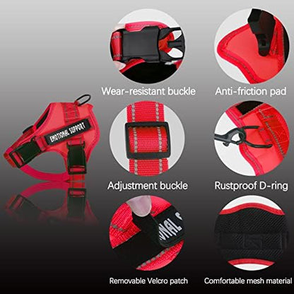voopet Service Dog Harness, Emotional Support Pet Vest Harness, Reflective - Image 2