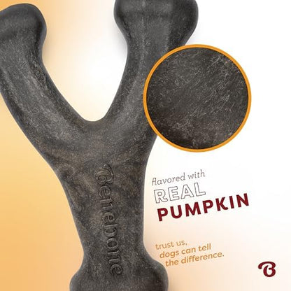 Benebone Wishbone Chew Toy for Aggressive Chewers, Pumpkin Spice - Image 3