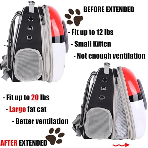 Large Cat Backpack Carrier, Front Extension - Image 4