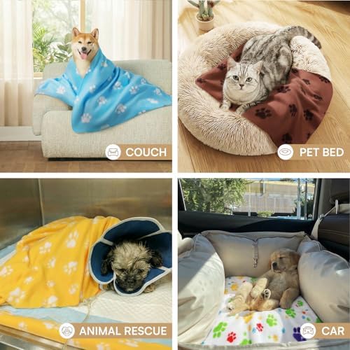 LINENLUX Fleece Dog Blankets 6-Pack, Soft Stretchy - Image 6