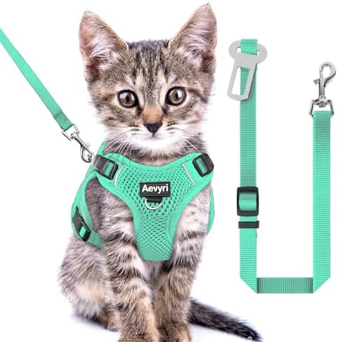 Cat Harness and Leash for Walking, The Upgrade Can be Adjusted in Four by Unknown