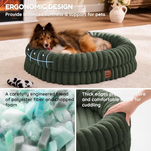ChiXnuggle Orthopedic Dog Bed, Washable Cover, Faux Fur Bolster Pet Couch - Image 5