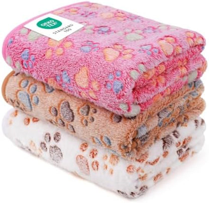 Luciphia 1 Pack 3 Blankets Super Soft Fluffy Premium Fleece Pet Blanket Flannel by luciphia