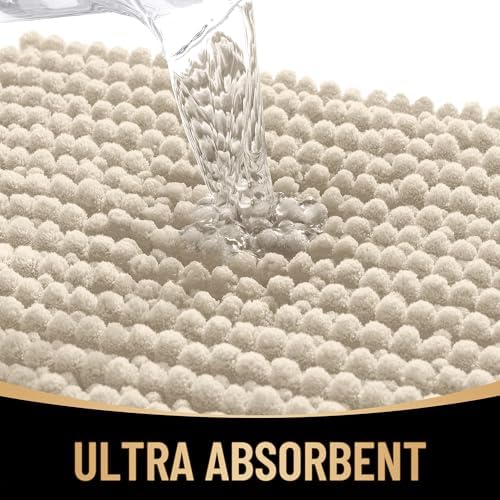 OLANLY Thick Chenille Bathroom Runner Rugs 47x17, Absorbent Bath Mat - Image 3