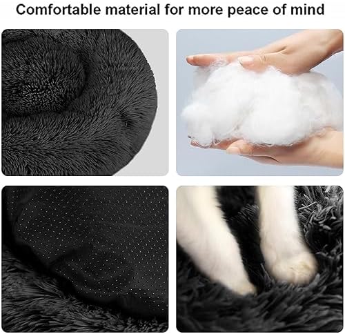Dog Bed for Small Medium Large Dogs, 20 inch Calming Dogs Bed, Washable-Round - Image 2