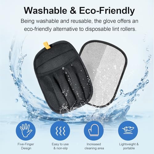 2Pcs Pet Hair Removal Gloves Cat & Dog, Electrostatic Reusable Remover Tool - Image 5