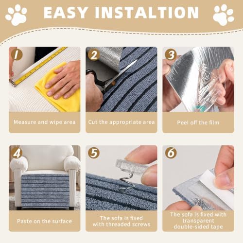 2Pack Cat Scratch Furniture Protector, Self-Adhesive Scratch Pad - Image 5