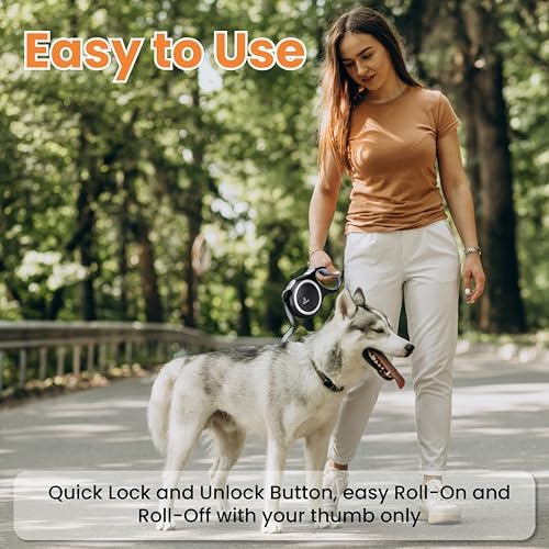 Retractable Dog Leash – Extendable up to 26 FT, Heavy Duty Nylon Tape, - Image 5