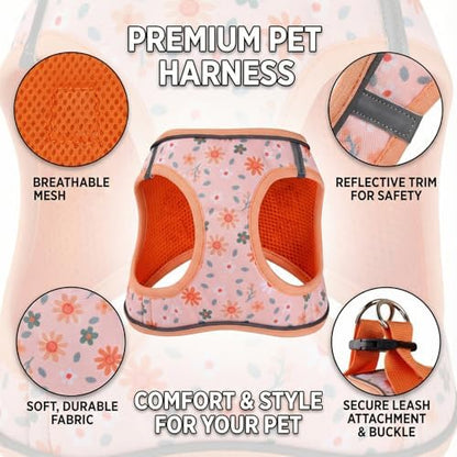 Mihqy Step in Dog Harness and Leash Set, Breathable Mesh - Image 3