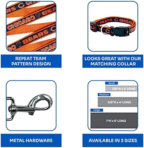 NFL PET Leash Chicago Bears Dog Leash, Medium Football Team Leash - Image 4