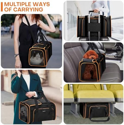 Pet Carrier, Large Soft Sided Expandable Travel Carrier - Image 2