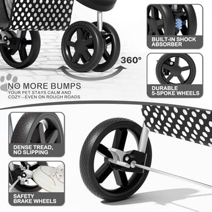 MoNiBloom Pet Stroller for Small/Medium Dogs and Cats - Image 3