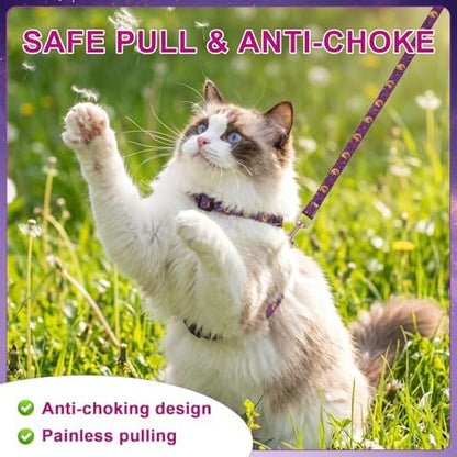 2 Pack Cat Harness and Leash, Escape Proof Adjustable Kitten Harness Multi - Image 5