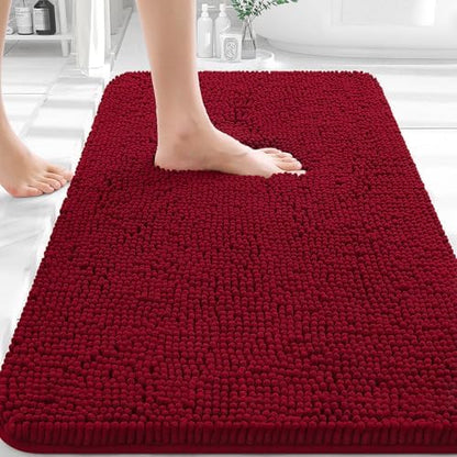 OLANLY Bathroom Rugs 36x24, Extra Soft Absorbent Chenille Bath Rugs by OLANLY