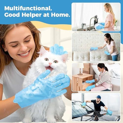 Pet Grooming Gloves, Dog Washing Gloves - Image 7