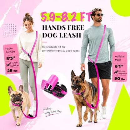 Hands Free Dog Leash, 5.9-8.2ft Multifunctional Crossbody Rope - Image 3