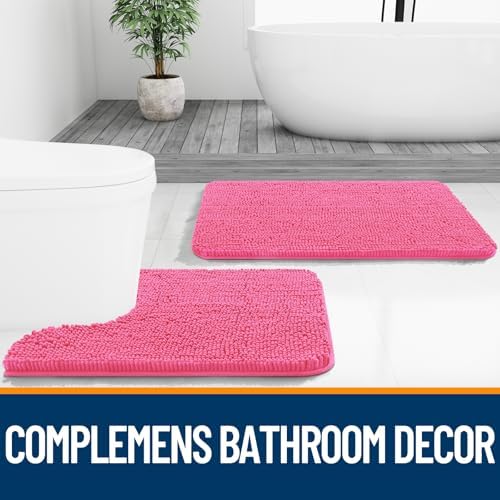 OLANLY Bathroom Runner Rugs 70x24, Extra Soft Absorbent Chenille Bath Rugs - Image 7