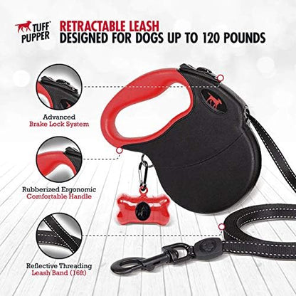 Tuff Pupper Heavy Duty Retractable Dog Leash | 16 ft Dog Leash - Image 3